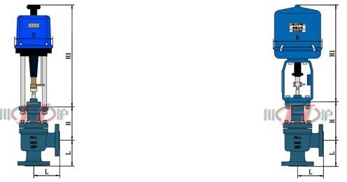 電動角式調(diào)節(jié)閥 結構圖